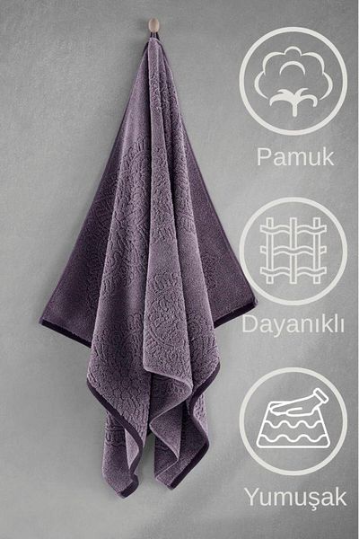 Karna Home Prosop unic din bumbac Jacquard Karnaval Premium Vance 50x90 cm - Liliac