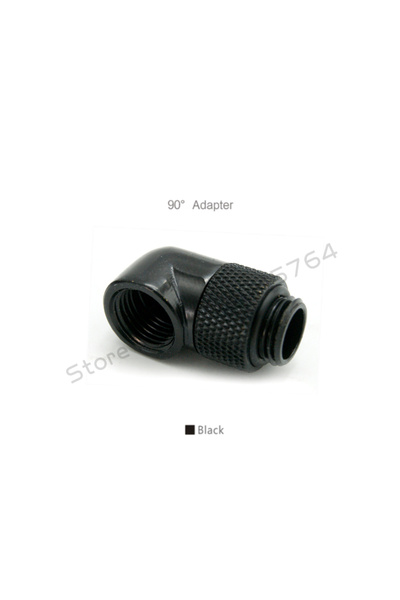 Choice3 Black 90 45 90 Degree Elbow Fittings & 360 Rotatable Angled Adapter Hand Compression Connector G1/4'