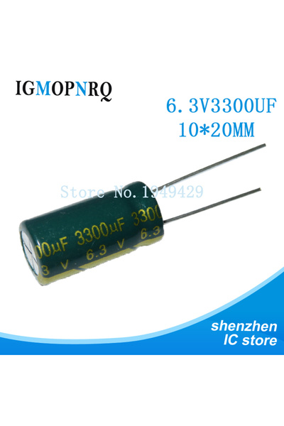 Choice 10 قطع/مجموعة مكثف كهربائي من الألومنيوم 6.3 فولت 3300 ميكروفاراد 10*2...