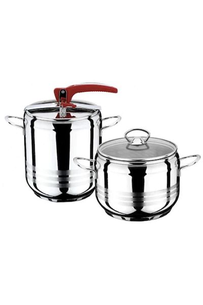 OEM Set de doua oale sub presiune FOXMAG24, cu capac inox si capac yena, capacitate 5L si 7L