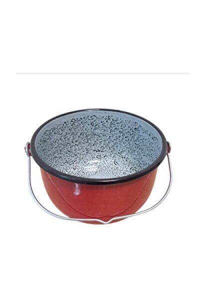 OEM Ceaun marmorat rosu cu manere, 3.5 L, 20 cm diametru