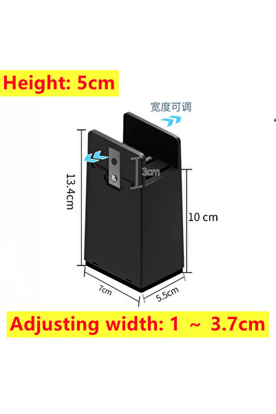 Choice أسود 10 سم 4 قطع أقدام كرسي قابلة للتعديل رافعة برغي المشبك 2 4 بوصة ا...