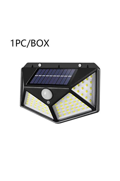 Choice مصباح شمسي أسود 100 ليد جداري يعمل بالطاقة الشمسية، مصباح خارجي مقاوم للماء، مستشعر حركة، ضوء الشمس يعمل بالطاقة الشمسية