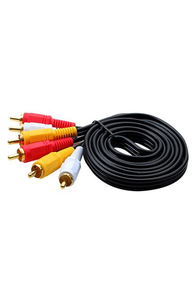 BSN كابل صوت وفيديو AV مركب بطول 10 أمتار من 3 RCA إلى 3 RCA، موصل ذكر إلى ذكر، لتوصيل كاميرات التلفزيون وأقراص DVD