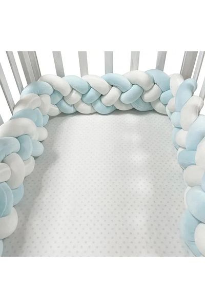 Choice 2M 2M 3M Baby Bumper Crib Protector Mobile Baby Bed Cushion Set Bule Colour for Infant Room Decor 20