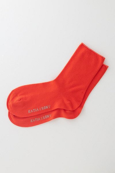 Katia&Bony Red Modal Thin Socks - Women's, Elasticless