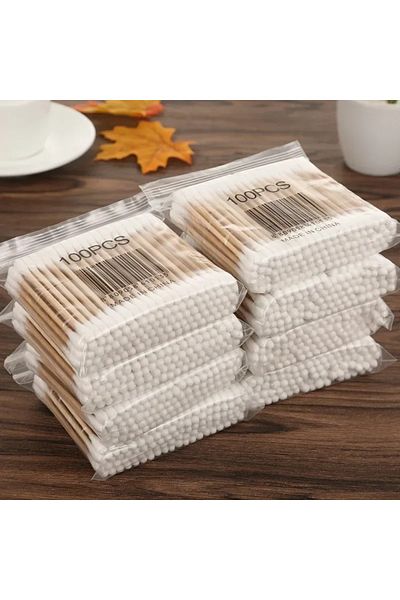 Choice 500PCs 100pcs Per Pack, 5 Packs, Double-ended Cotton Swabs, Baby Cotton Swabs, Ear Cleaning Sticks,