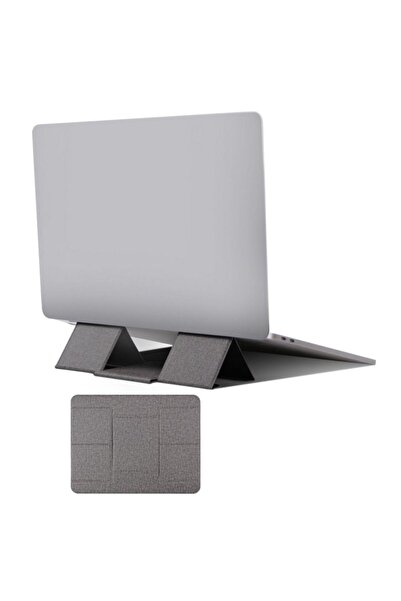 Choice حامل كمبيوتر لوحي قابل للطي باللون الرمادي الداكن من مادة البولي يوريثان لأجهزة الكمبيوتر المحمولة مقاس 12.5 و13 و14 و15 و16 بوصة، حامل كمبيوتر لوحي A