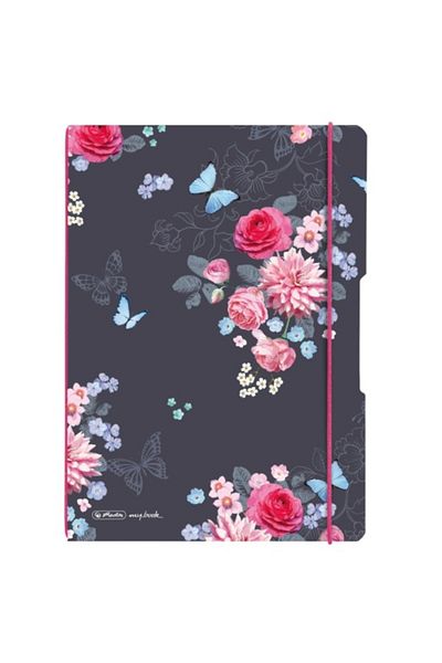 Herlitz Notebook My.book Flex A4 2x40f 80 g/m² Vellum, Color Ladylike Flowers, Material Paper & PP cover