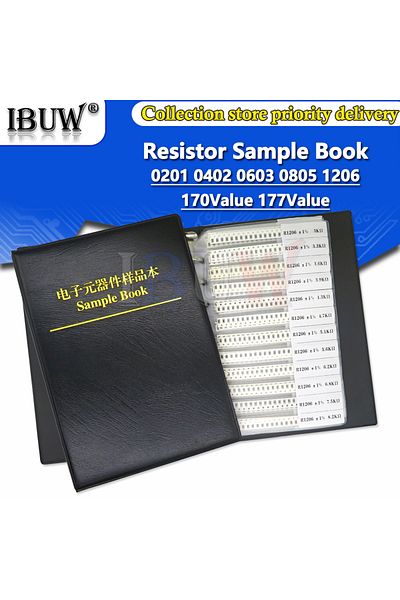 Choice5 0603 4250 قطعة 170 قيمة 4250 قطعة 8500 قطعة 8850 قطعة 0201 0402 0603 0805 1206 كتاب عينات المقاومات ibuw 1% S