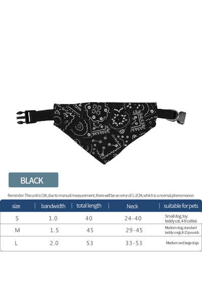 Choice وشاح أسود على شكل مثلث للحيوانات الأليفة، منشفة لعاب مطبوعة للحيوانات الأليفة، طوق للكلاب بحزام قابل للتعديل، قطة
