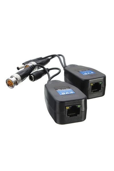 Choice زوج واحد من موصلات CCTV Coax BNC Video Power Balun إلى موصل CAT5e 6 RJ45 HJ55