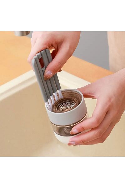 Choice White Multifunctional Flexible Gap Brush Cup Cover Groove Nipple Bottle Gap Brush Household Soft Bri