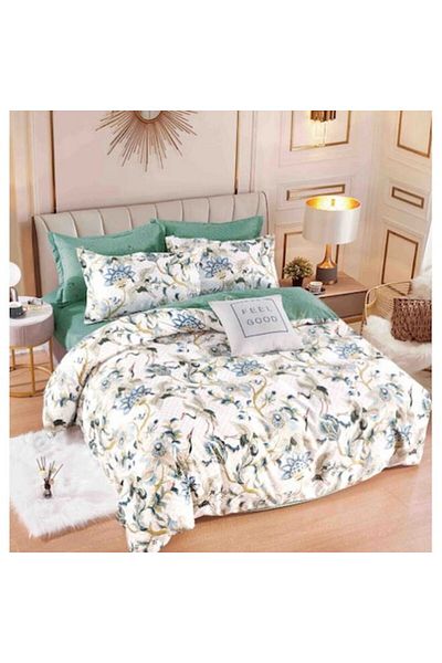 OEM Elegant Double Bed Linen Set - 6 Pieces, Cotton Finet