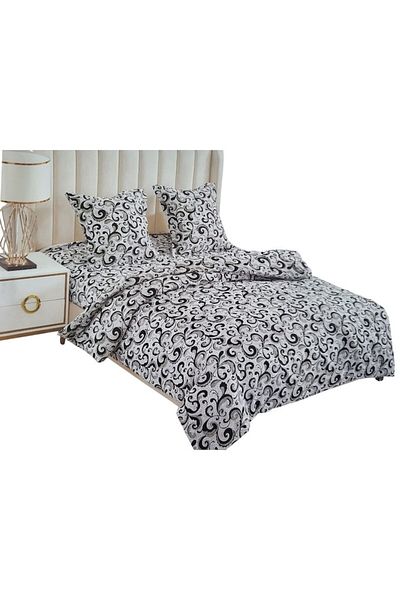 OEM Double Bedding Set 4 Pieces Made of Cotton, Bedsheet 200x230cm, Duvet Cover 180x230cm, 2 Pillowcases