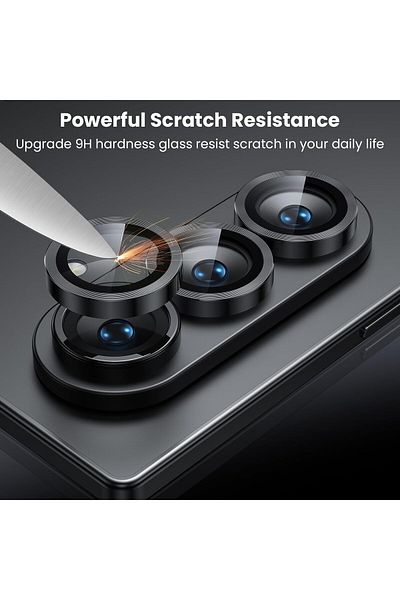 Fibaks حماية الكاميرا المتوافقة مع Samsung Galaxy Z Fold 7، واقي عدسة ملون، حماية من الزجاج المقسى