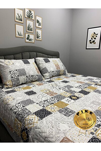 Çetinhome Çift Kişilik Kapitone Pike Seti 4 Mevsim Anadolu