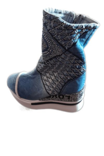 blue moon - Ghete scurte din denim Desire, albastre, mărimea 37