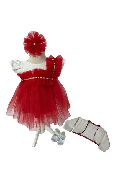 Botez Anastasia set- red (short sleeve)