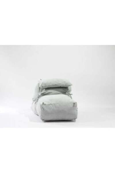 Pufrelax Fotoliu Yoga L cu Perna, Material Textil - Angora Grey