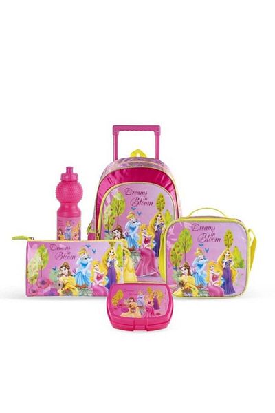 DİSNEY PRİNCESS Disney Princess 5in1 Trolley School Bag Girls Backpack Gift Water Resistant Disney Princess Backpack
