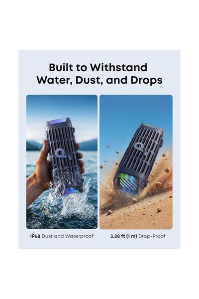 Anker Soundcore Boom 3i Portable Speaker, 50W, IP68, BassUp 2.0, 16 hours autonomy, Bluetooth 5.3 (B