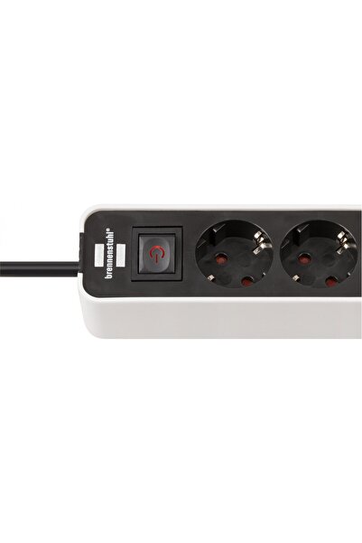 Brennenstuhl Ecolor Extension Cord 4 Outlets, 2xUSB-C, 1.5m Black White
