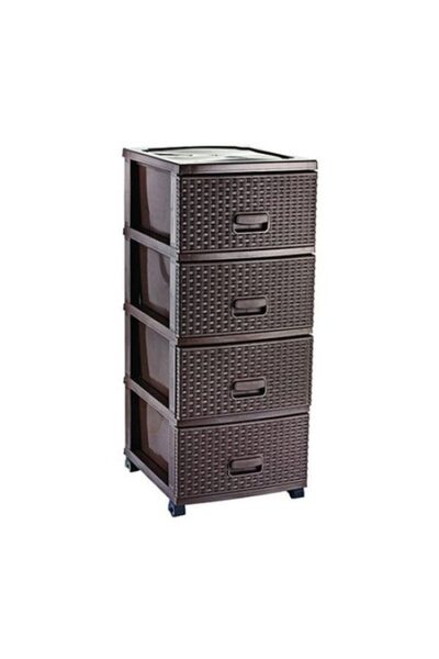 Nova Home Komidin™, Nova Home Storage Cabinet with Wheels, Rattan, Brown