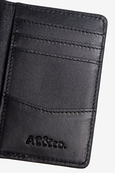 AC&Co / Altınyıldız Classics Men's Black Faux Leather Card Holder