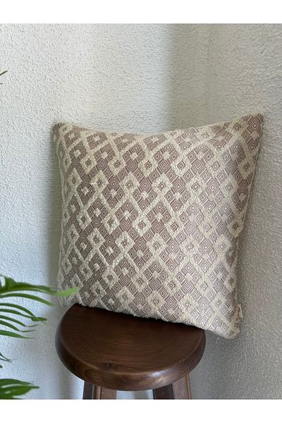 Decamor home Husă de pernă din țesătură cu model Ecru (nu imprimare digitală)