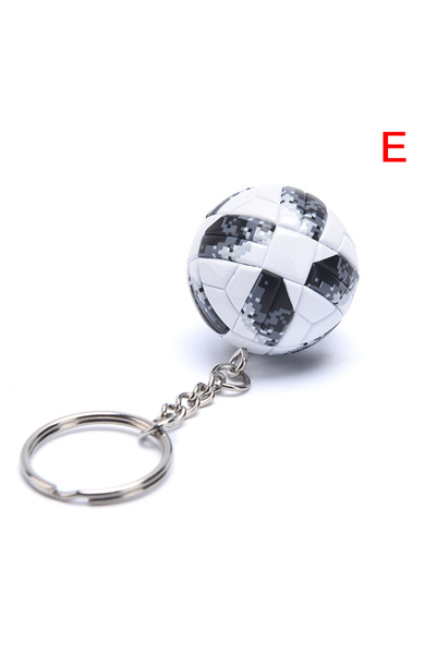 Choice سلسلة مفاتيح تذكارية ثلاثية الأبعاد لكرة القدم من جلد الصناعي، قطعة وا...