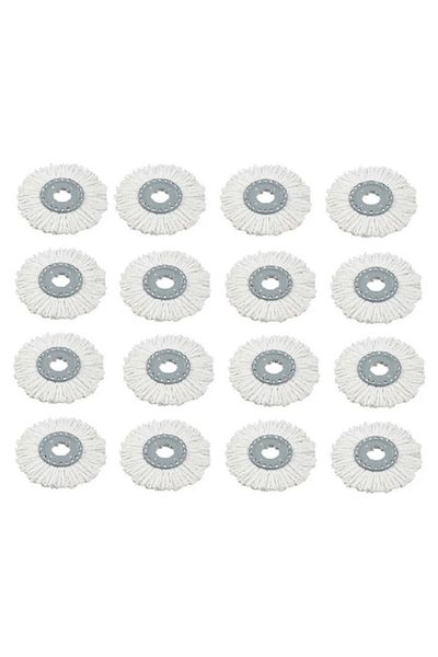 OEM Set 16 Universal Mop Refills with High Absorption Power, White