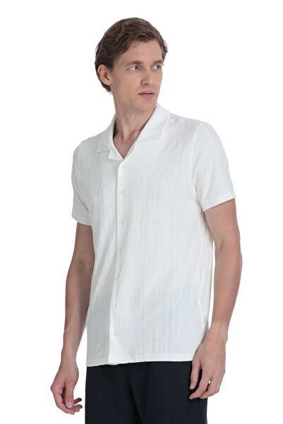 Hatemoğlu White Regular Fit Collar Shirt