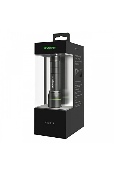 GP Lanternă semiprofesională GPDesign EDC P15, 2 moduri de iluminare, aluminiu