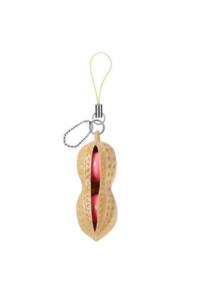 Terra Jucarie breloc aluna antistres, Peanut Fidget Toy, Crem