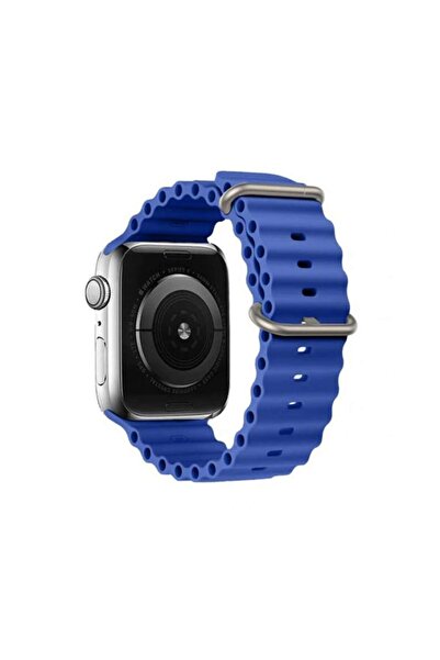 Terra Curea compatibilă pentru Apple Watch Series 1-10, SE, SE 2, X63, Silicon Flex, Albastră