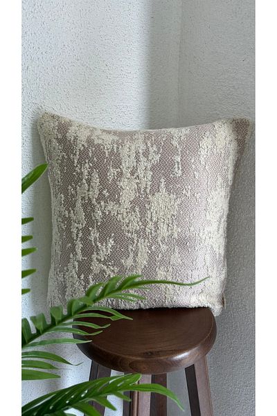 Decamor home Husă de pernă din țesătură cu model Ecru (nu imprimare digitală) Model2