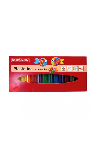 Herlitz Pastă de modelat Herlitz, set de 12 culori, material pastă, culoare multicoloră