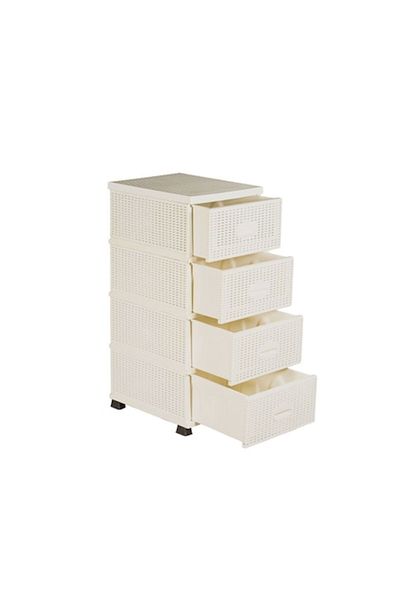 sterk Dulap 4 sertare Dublu Ratan, 46x37.5x91 cm, Plast