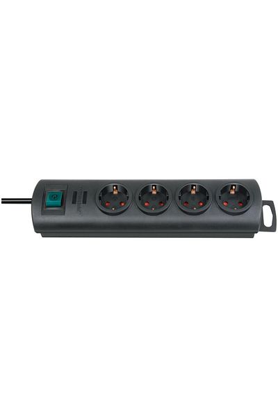 Brennenstuhl Prelungitor Primera-Line 4 prize 1.5m, H05VV-F 3G1,5, Negru