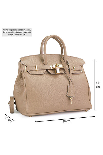 Posete Fagaras Edith Leather Purse - Cream, Genuine Leather Bag, Bags, Summer Bags, Genuine Leather