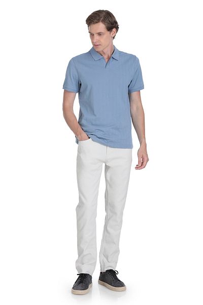 Hatemoğlu Indigo Regular Fit Collar Cotton T-Shirt