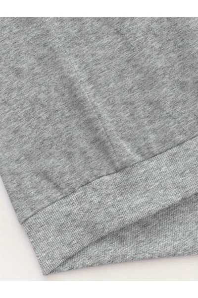 caddekombin Booktrovert Printed Hooded Pocket Cotton Gray Sweatshirt