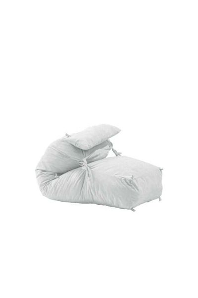 Pufrelax Fotoliu Yoga L cu Perna, Material Textil - Angora Grey