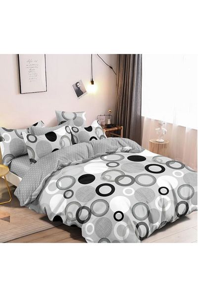 Evia Home Complete Double Bed Linen Set, Finet, 4 Pillowcases, Evia Home FN010/57