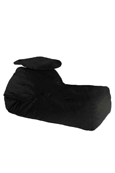 Pufrelax Fotoliu Yoga XL si Perna, Material Textil - Black Velvet