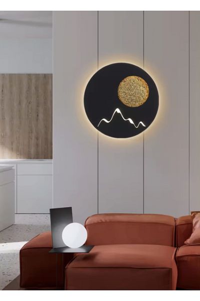 OEM Aplica LED 24W, rotunda, munti si luna, 1200lm, lumina rece/calda/neutra