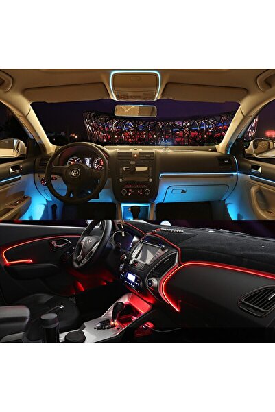 OEM Cablu de lumină ambientală auto, flexibil neon ambiental 3,2 mm Albastru ...