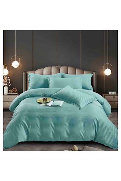JOJO HOME Damask Bed Linen 6 Pieces, 230x240 cm Mint Green