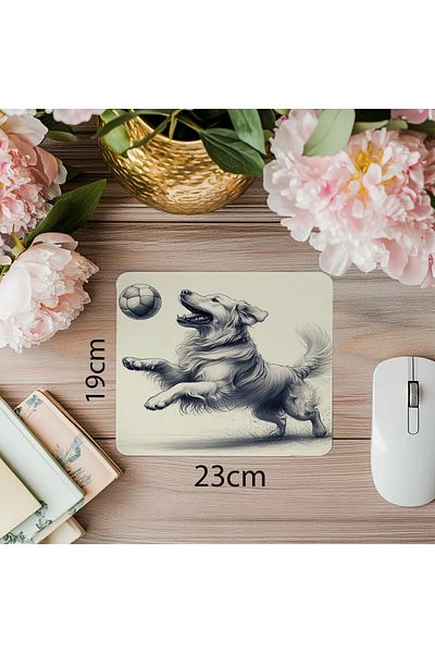Luluyen Mouse Pad cu tematică câine în vrac cu desen manual - 19x23 cm 2 mm dreptunghiular importat imprimat mouse pad
